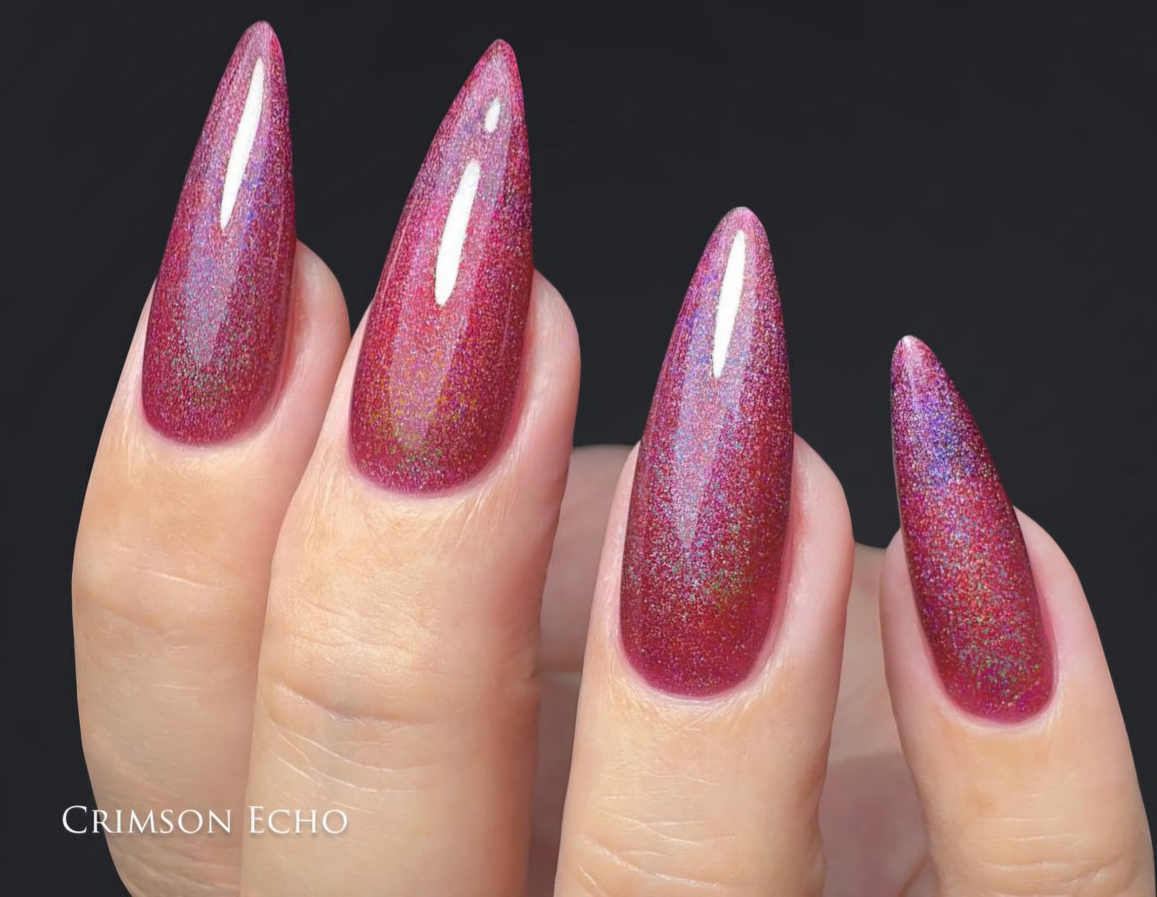 Crimson Echo From The Witching Hour Collection  Holographic HEMA & TPO FREE Gel Polish