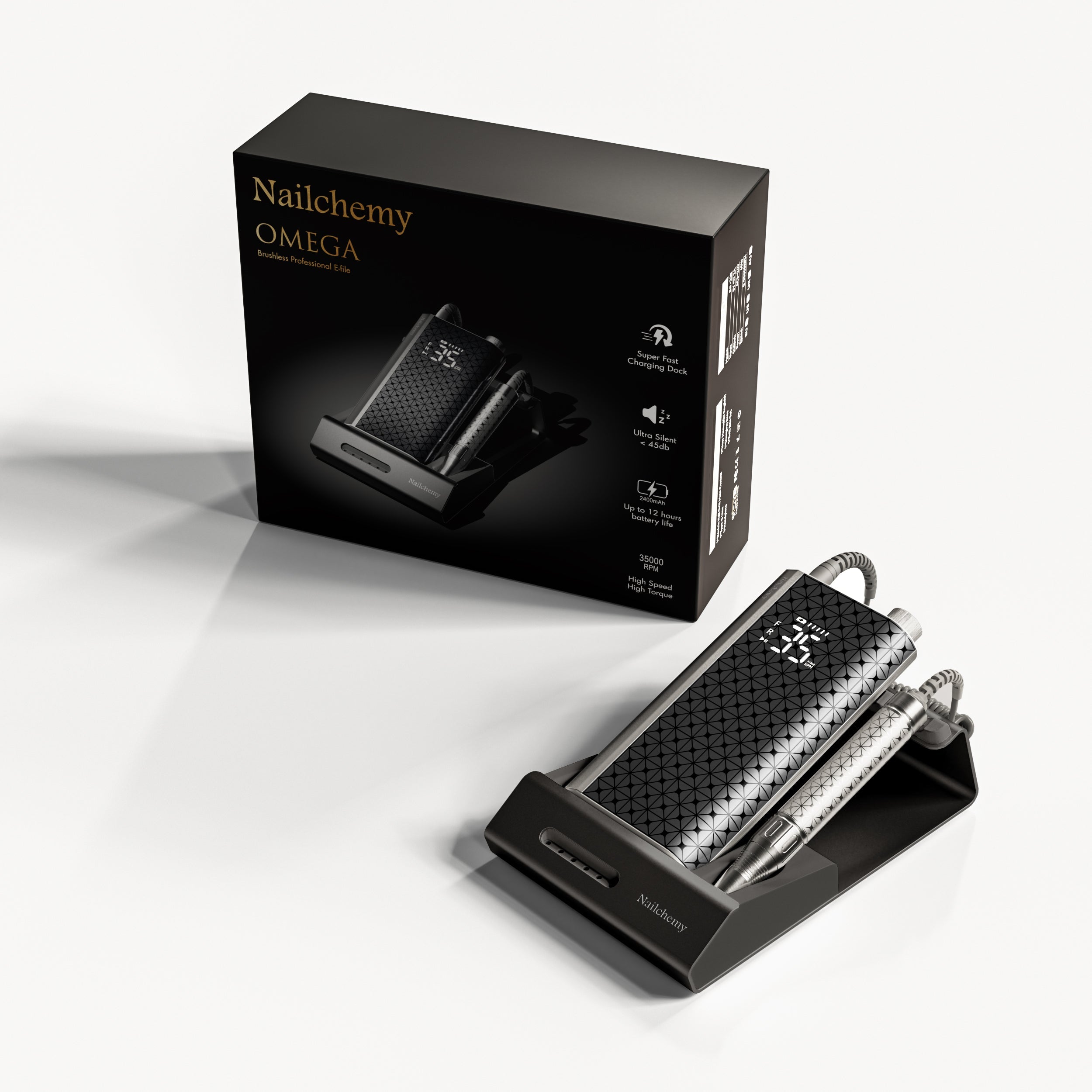 Nailchemy Omega – Cordless Brushless Professional E-File