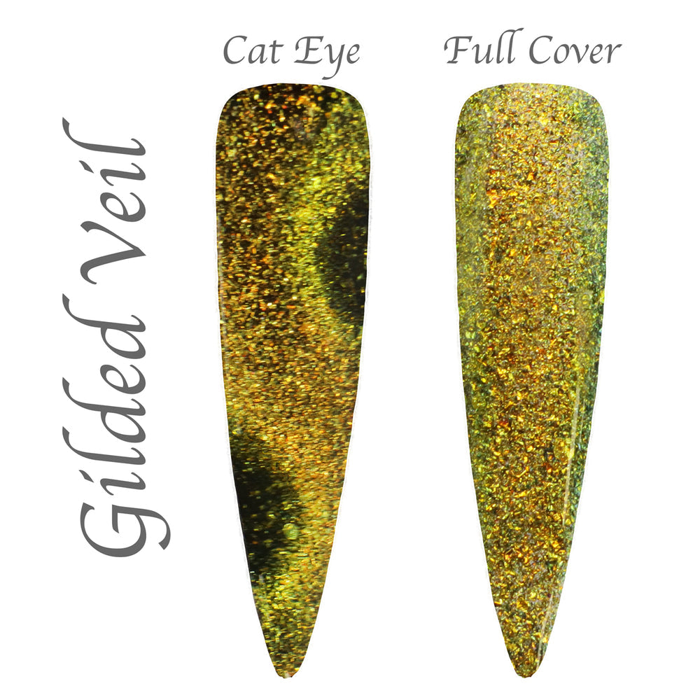 Masquerade - Chameleon Flake CAT EYE - HEMA Free Gel Polish Collection - Full Set